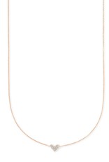 KENDRA SCOTT Heart Pendant Necklace In 14k White Diamonds