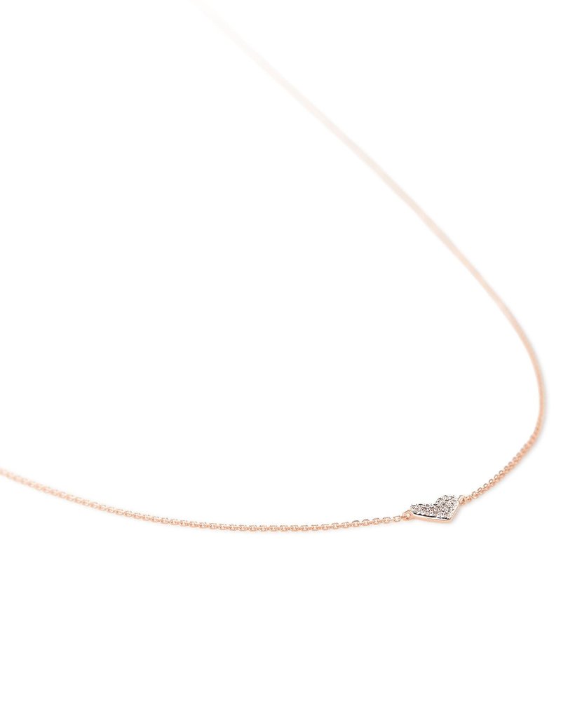 KENDRA SCOTT Heart Pendant Necklace In 14k White Diamonds