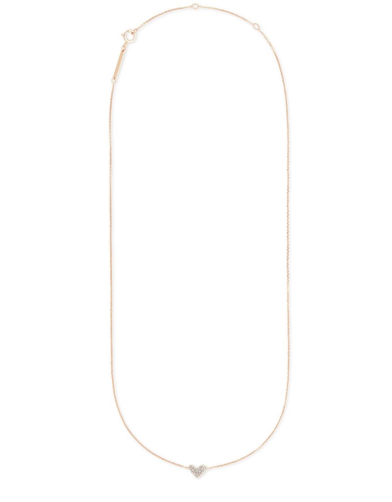 KENDRA SCOTT Heart Pendant Necklace In 14k White Diamonds