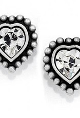 Shimmer Heart Mini Post Earrings