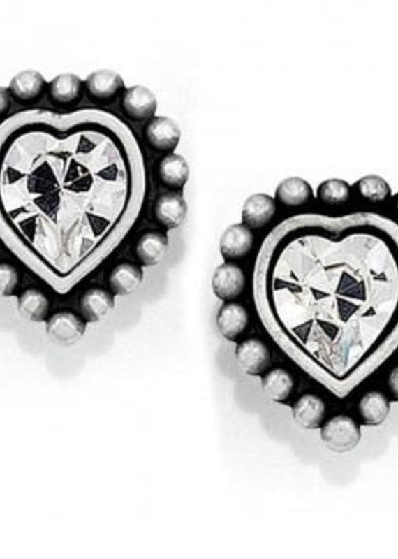 Shimmer Heart Mini Post Earrings