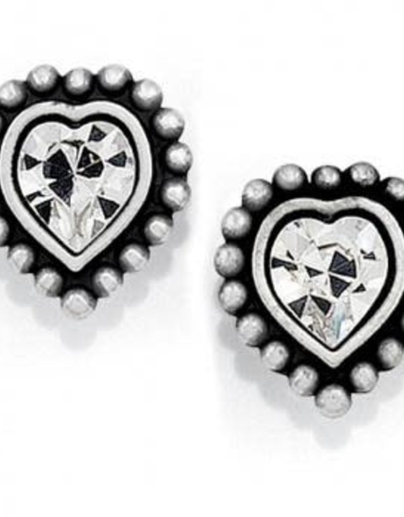 Shimmer Heart Mini Post Earrings