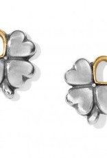 Clover Heart Mini Post Earrings