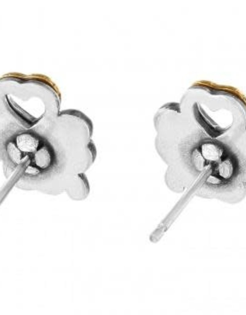 Clover Heart Mini Post Earrings