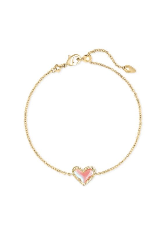 KENDRA SCOTT Ari Heart Gold Chain Bracelet