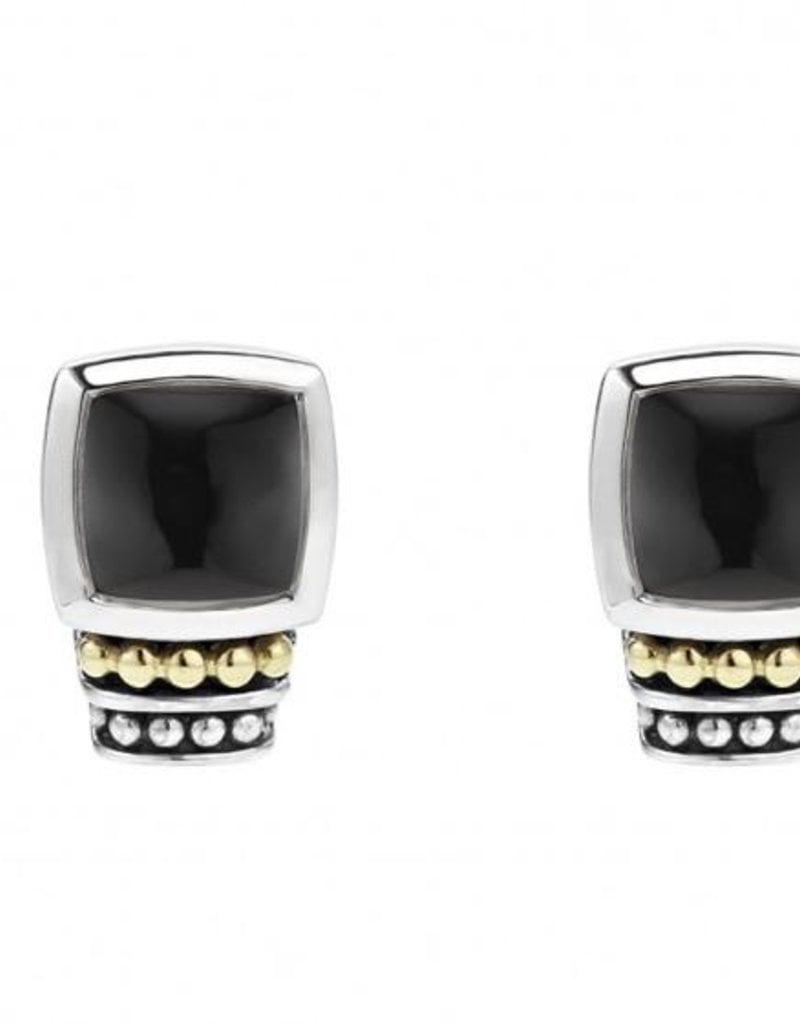 LAGOS Caviar Gemstone Black Onyx Stud Earrings