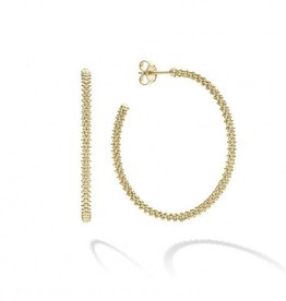 LAGOS Caviar Gold 25MM Hoop Earrings