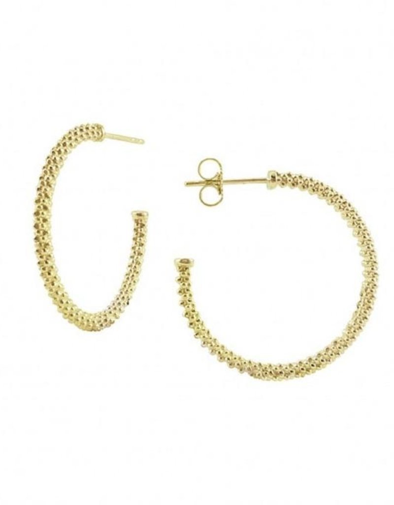 LAGOS Caviar Gold 25MM Hoop Earrings