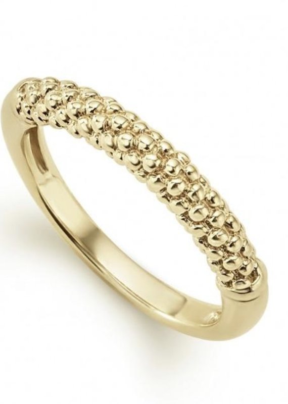 LAGOS Caviar Gold Beaded Stacking Ring