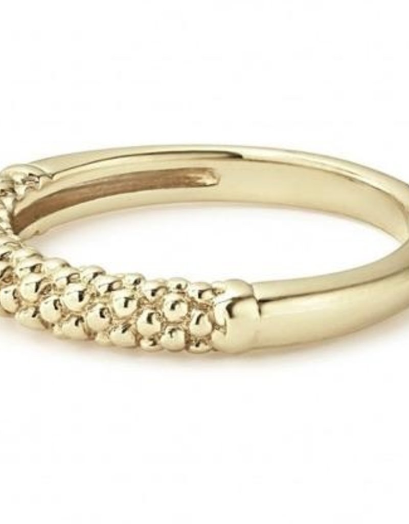 LAGOS Caviar Gold Beaded Stacking Ring