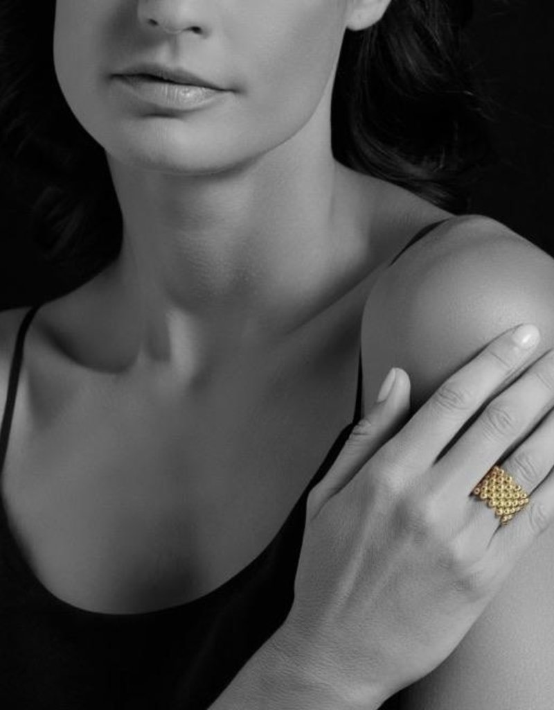 LAGOS Caviar Gold Wide Band Ring