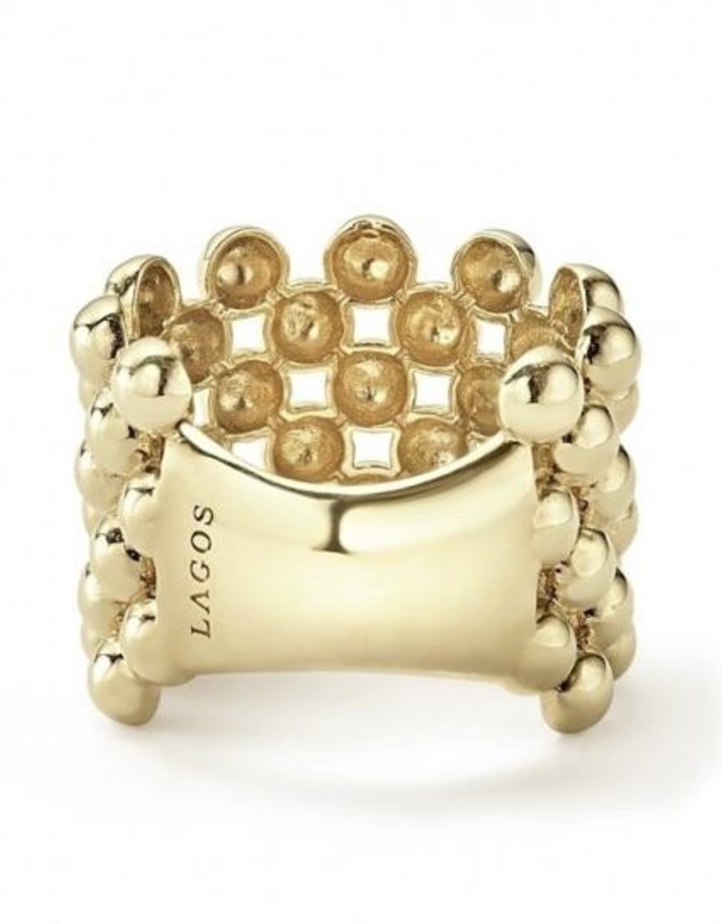 LAGOS Caviar Gold Wide Band Ring