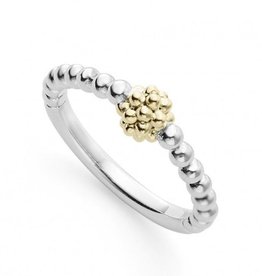 LAGOS Caviar Icon Stacking Ring with Gold Ball