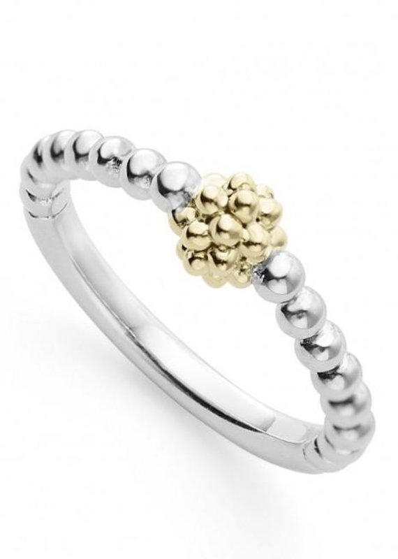 LAGOS Caviar Icon Stacking Ring with Gold Ball