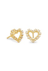 KENDRA SCOTT Ari Heart Crystal Stud Earrings