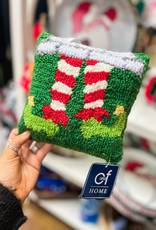 C&F Enterprises Christmas Mini Hooked Pillow