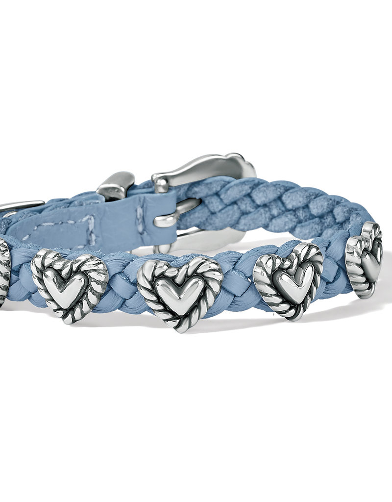 Roped Heart Braided Bracelet in Heaven Blue