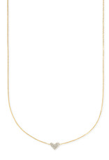 KENDRA SCOTT Heart Pendant Necklace In 14k White Diamonds