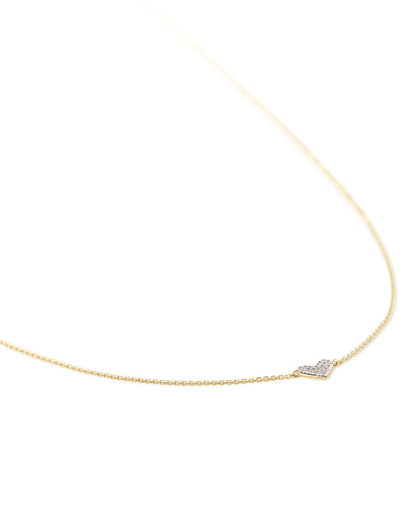 KENDRA SCOTT Heart Pendant Necklace In 14k White Diamonds