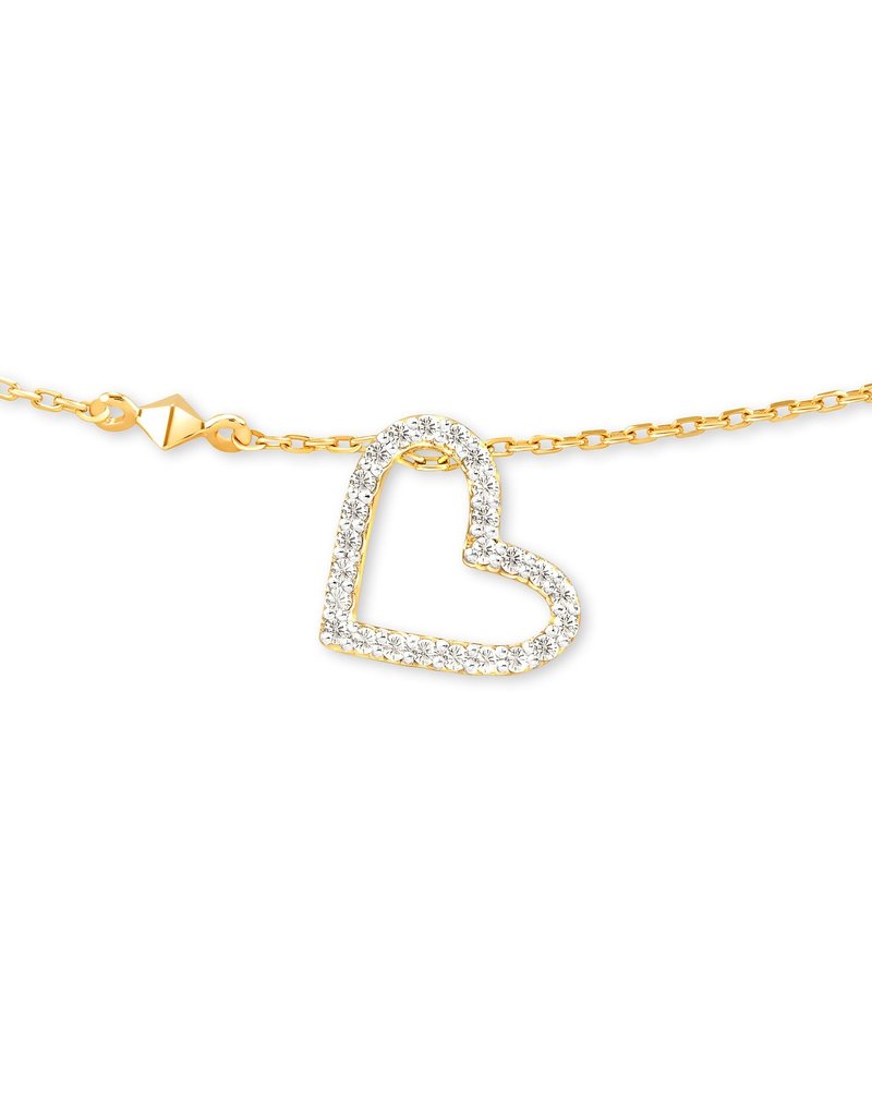 KENDRA SCOTT Open Heart Pendant Necklace in 14k White Diamonds