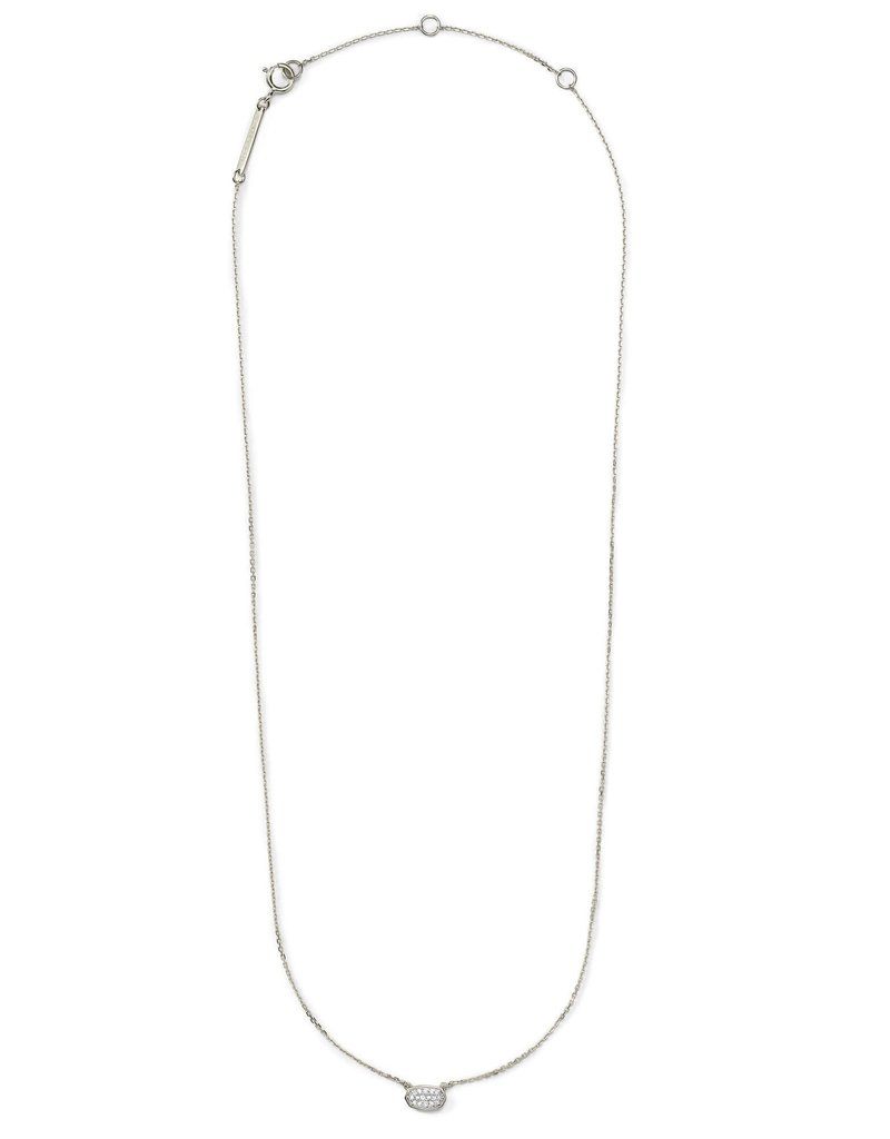 KENDRA SCOTT Marisa Pendant Necklace In White Diamonds
