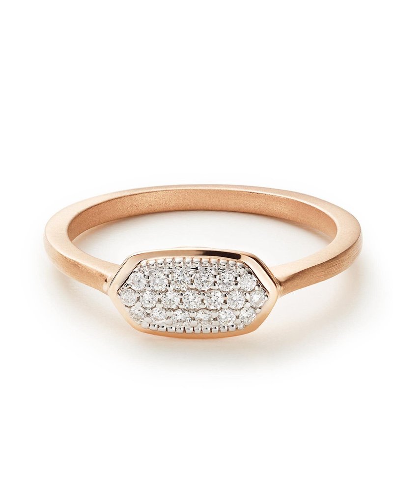 KENDRA SCOTT Isa 14k Gold Pave Diamond Ring