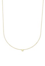 KENDRA SCOTT Audrey 14k Pendant Necklace In White Diamonds