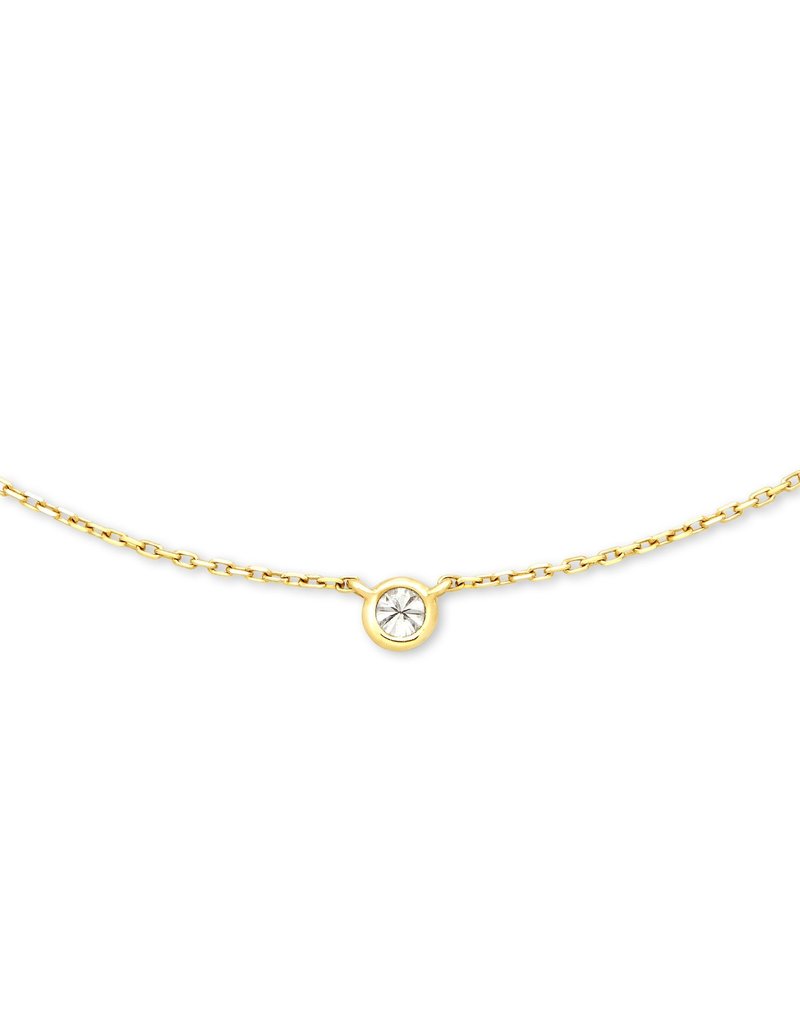 KENDRA SCOTT Audrey 14k Pendant Necklace In White Diamonds