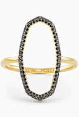 KENDRA SCOTT Dani 14K Yellow Gold Open Ring in Pave Diamonds