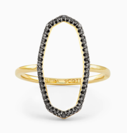 KENDRA SCOTT Dani 14K Yellow Gold Open Ring in Pave Diamonds