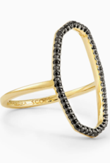 KENDRA SCOTT Dani 14K Yellow Gold Open Ring in Pave Diamonds