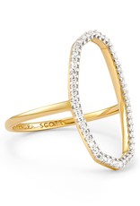 KENDRA SCOTT Dani 14K Yellow Gold Open Ring in Pave Diamonds