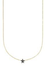 Star 14k Yellow Gold Pendant Necklace In Pave Diamonds - j.hoffman's