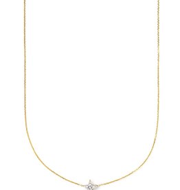 Elisa 14k Yellow Gold Interlocking Pendant Necklace in White Diamond
