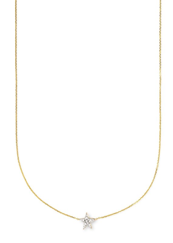 Kendra Scott Vivianne 14k Yellow Gold Pendant Necklace in White Diamond |  The Summit at Fritz Farm