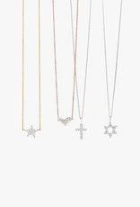 KENDRA SCOTT Star 14k White Gold Pendant Necklace In Pave Diamonds