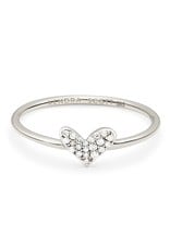 KENDRA SCOTT Heart 14k White Gold Band Ring in White Diamonds