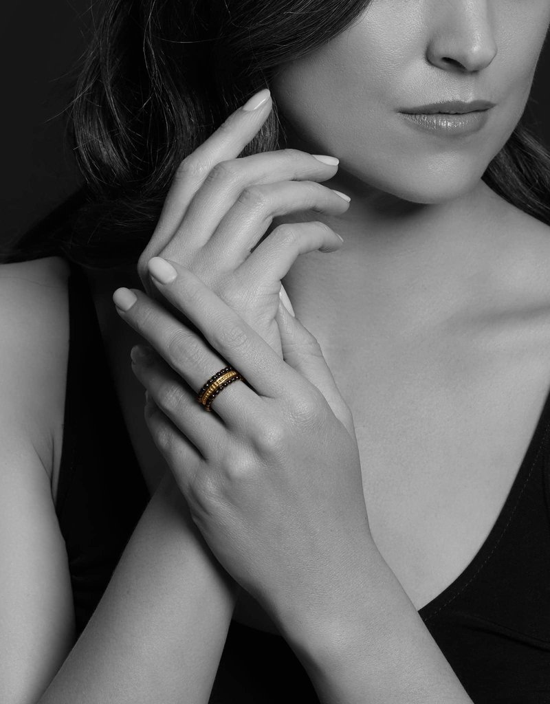 LAGOS Black Caviar Stacking Ring Set