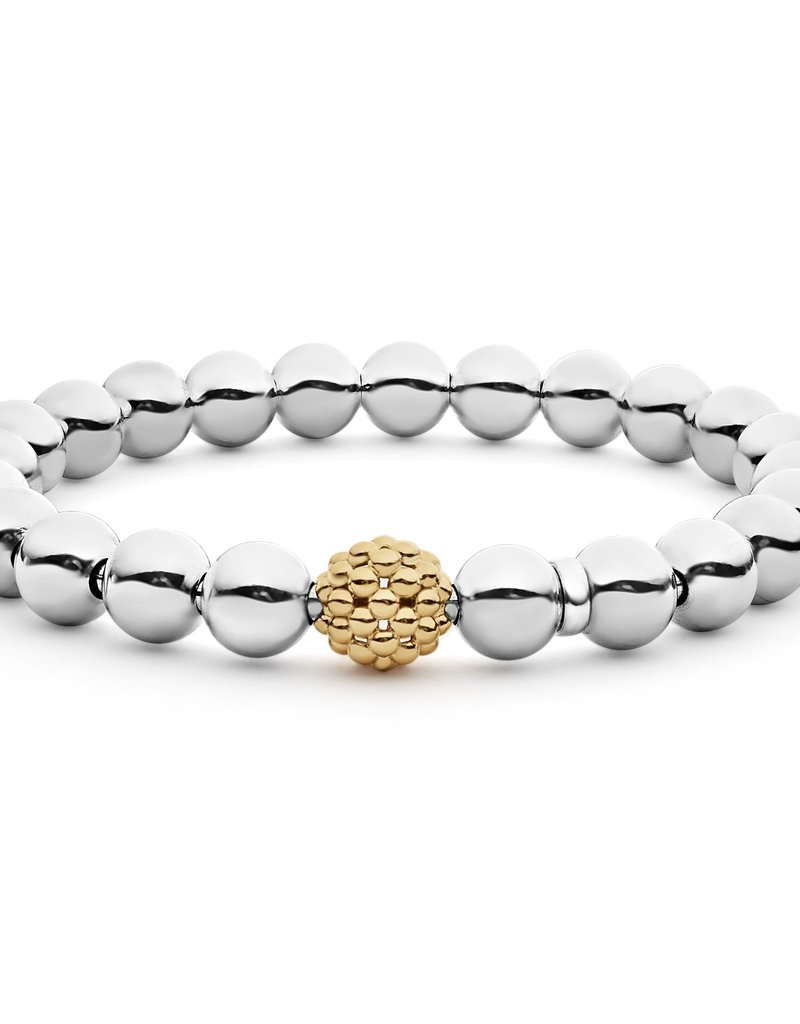 LAGOS Signature Caviar Large Beaded Bracelet w/ 14k