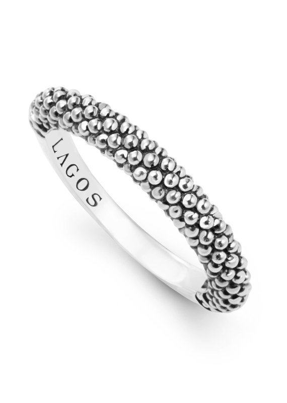 LAGOS Signature Caviar Beaded Stacking Ring