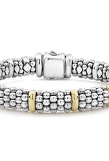 LAGOS Signature Caviar 9mm Beaded Bracelet w/ Gold Bars