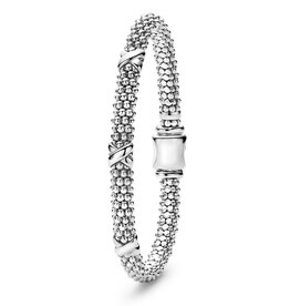 LAGOS Signature Caviar 6mm Beaded Bracelet w/ Silver Xs