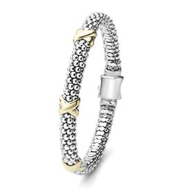 LAGOS Signature Caviar 6mm Beaded Bracelet w/ 18K Gold Xs