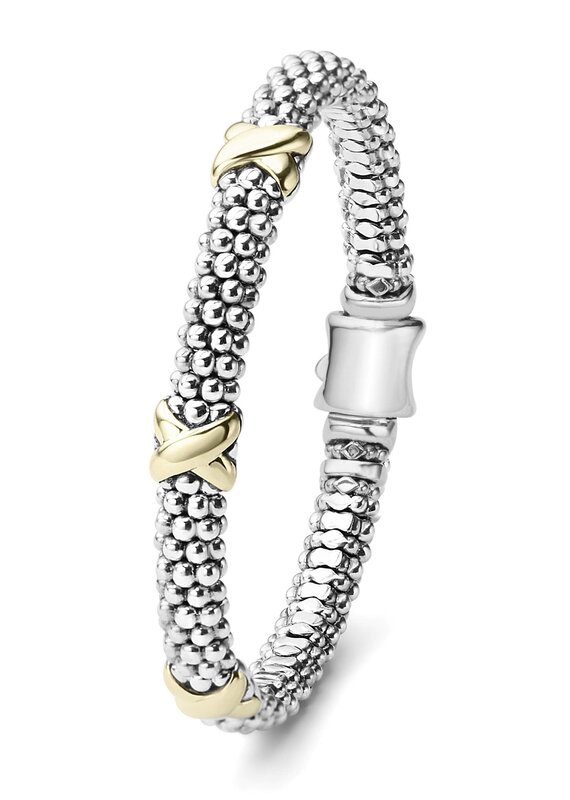LAGOS Signature Caviar 6mm Beaded Bracelet w/ 18K Gold Xs