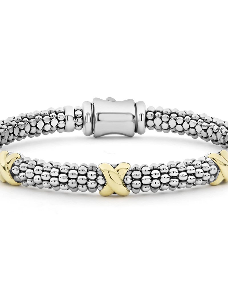 LAGOS Signature Caviar 6mm Beaded Bracelet w/ 18K Gold Xs