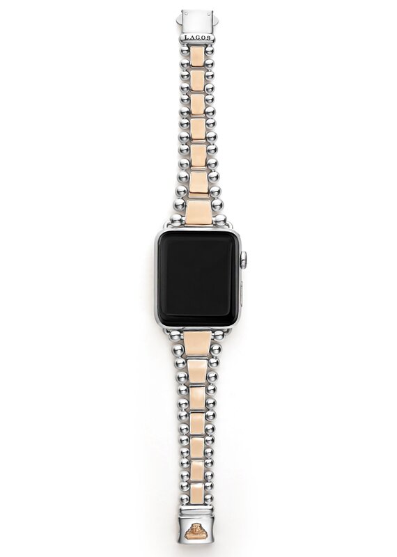 LAGOS Smart Caviar 18K Rose Gold and Stainless Steel Watch Bracelet