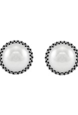 LAGOS Luna Pearl Caviar Stud Earrings