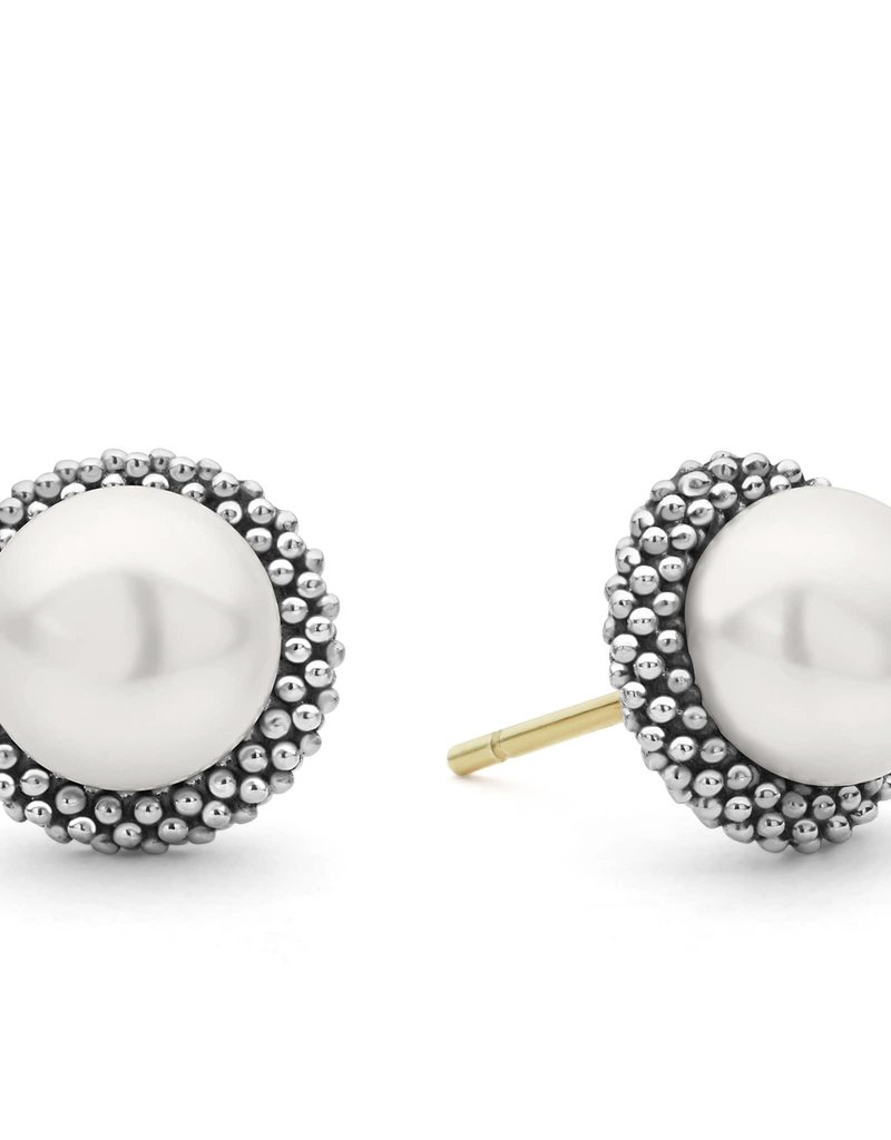 LAGOS Luna Pearl Caviar Stud Earrings