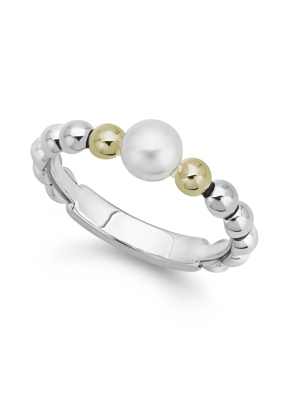 LAGOS Luna Pearl Stack Ring