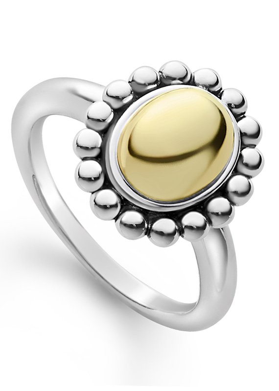 LAGOS High Bar Smooth Oval Dome Ring